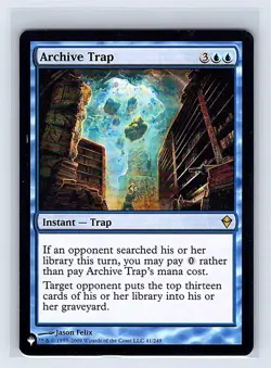 Archive Trap #41 Retro Frame Regular Rare MTG 2009 Zendikar - Image 1