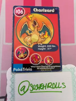 Charizard - #06 Poke Trivia Movie 1999 Promo Pokemon - Image 1