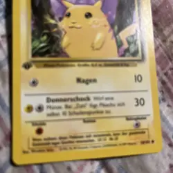 PIKACHU 1999 Pokemon TCG 1st Edition Germany #58/102 YELLOW CHEEKS - Image 2