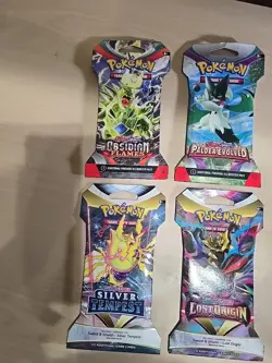 4x Pokemon TCG Mixed Sleeved Booster Packs - Image 1