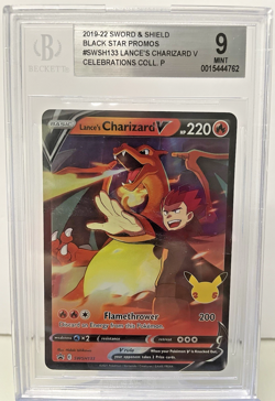 2019 Pokemon SWSH Black Star Promo Lance's Charizard V Celebration Coll. BGS 9 - Image 1