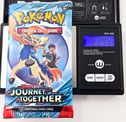 Pokemon TCG JOURNEY TOGETHER BOOSTER PACK LOT OF 5 Factory Sealed Heavy Weighed - Image 3