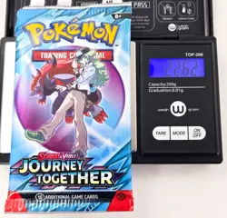 Pokemon TCG JOURNEY TOGETHER BOOSTER PACK LOT OF 5 Factory Sealed Heavy Weighed - Image 5