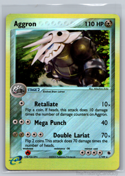 Aggron - 1/109 - Pokemon Ex Ruby & Sapphire Reverse Holo Rare NM - Image 1