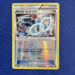 Steelix Spirit Link Trainer 106/114 Pokemon XY Steam Siege Reverse Holo NM - Image 1