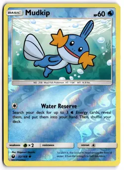 Pokemon TCG Mudkip 32/168 Sm-Celestial Storm Reverse Holo - Image 1