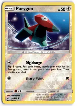 Pokemon TCG Porygon 154/214 Sm-Unbroken Bonds Reverse Holo - Image 1