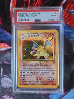 2000 Pokemon Game Base Set 2 Holo Charizard PSA 6 #4/130 - Image 1