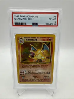2000 POKEMON BASE SET 2 #4 CHARIZARD-HOLO PSA 6 - Image 1
