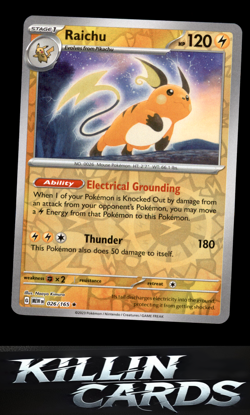 Reverse Holofoil Raichu 026/165 Pokemon Rare SV: Scarlet & Violet 151 Card NM - Image 1