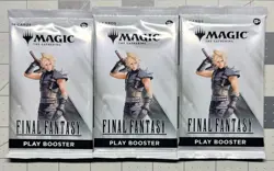 Magic The Gathering MTG FINAL FANTASY Lot of 3 Factory Sealed Booster Pack - Image 1
