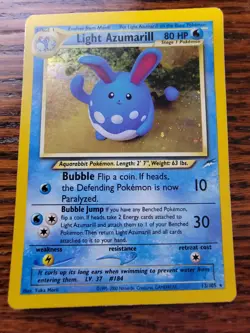 Light Azumarill 13/105 - Neo Destiny - Holo Pokemon TCG Card WOTC LP! - Image 1