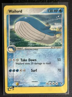 Wailord 14/109 EX Ruby & Sapphire 2003 Rare Vintage Pokemon Card NM - Image 1