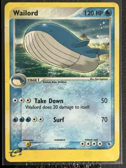 Wailord 14/109 EX Ruby & Sapphire 2003 Rare Vintage Pokemon Card NM - Image 5