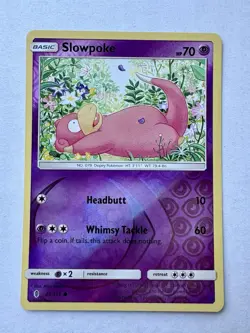 Slowpoke 48/145 Reverse Holo Common Pokemon SM Guardians Rising SM02 2017 - Image 1