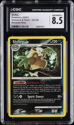 2007 POKEMON DIAMOND & PEARL REVERSE HOLO #14/130 SHIFTRY CGC 8.5 - Image 1