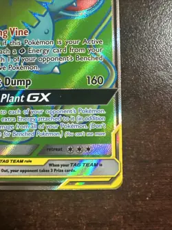 Venusaur & Snivy GX 210/236 LP Pokemon TCG SM Cosmic Eclipse Full Art Tag Team L - Image 4