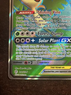 Venusaur & Snivy GX 210/236 LP Pokemon TCG SM Cosmic Eclipse Full Art Tag Team L - Image 5
