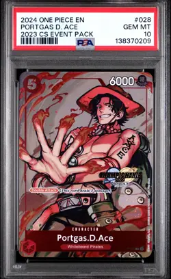 PSA 10 Portgas.D.Ace (CS 2023 Event Pack) P-028 One Piece Championship Gem Mint - Image 1