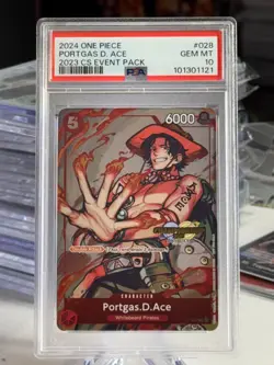 PSA 10 Portgas.D.Ace (CS 2023 Event Pack) P-028 One Piece Championship Gem Mint - Image 1