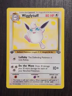 1st Edition Wigglytuff Jungle Pokemon Card Rare LP 32/64 - Image 1