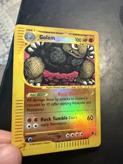 Pokemon Card Golem 14/165 Holo Rare Expedition E Series Holo WOTC Near Mint - Image 1