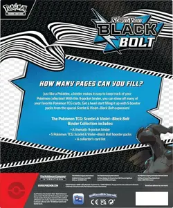 Pokemon TCG Scarlet & Violet 10.5 Black Bolt Binder Box - New & Sealed - Image 5