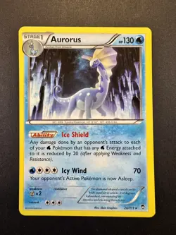 TCG Pokemon Aurorus 26/111 Non-Holo XY Furious Fists 2014: LP+ / NM - Image 1