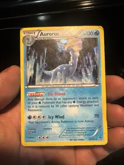 Pokemon 2014 XY Furious Fists Aurorus #26/111 (Cosmos Holo) Damaged - Image 1