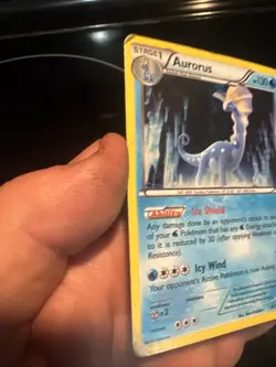 Pokemon 2014 XY Furious Fists Aurorus #26/111 (Cosmos Holo) Damaged - Image 2