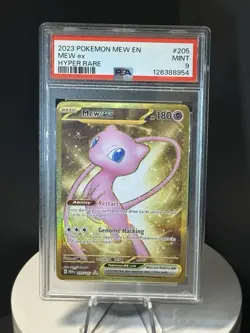 2023 POKEMON MEW EN-151 205 MEW EX HYPER RARE PSA: MINT 9 - Image 1