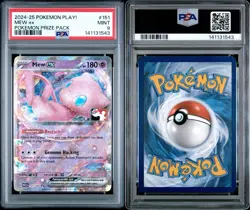 2024-25 Pokemon Play! TCG Mew EX Prize Pack Series 151/165 Stamped Card PSA 9 - Image 3