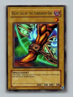 Yugioh Right Leg of the Forbidden One Utra Rare Card LOB-120 - Image 1