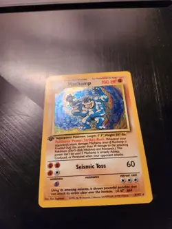 Machamp #8/102 1st edition Base Set Holo Pokemon TCG Card English 1999 LP - Image 3
