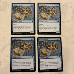 Magic the Gathering MTG Cloud Of Faeries Play Set Of 4 - Image 1