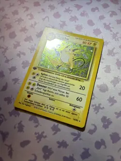 Pokemon TCG Raichu Base Set 14/102 Holo 1st Edition GERMAN Moderately Played MP - Image 2