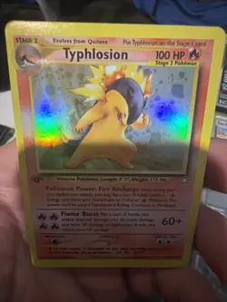 Pokemon Card TCG Typhlosion 1st Edition 17/111 Neo Genesis Holo Rare MP/HP - Image 1