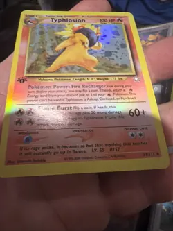 Pokemon Card TCG Typhlosion 1st Edition 17/111 Neo Genesis Holo Rare MP/HP - Image 2