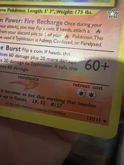 Pokemon Card TCG Typhlosion 1st Edition 17/111 Neo Genesis Holo Rare MP/HP - Image 4