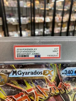 PSA 9 Pokemon XY Gyarados Holo 27/122 Evolutions Breakpoint Jumbo POP 2 NO 10s - Image 2