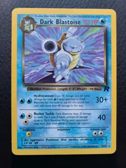 Pokemon TCG Dark Blastoise 20/82 Rare Non-Holo Lp To VNM Condition - Image 1