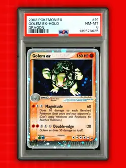 2003 POKEMON EX GOLEM EX-HOLO DRAGON PS #91 NM-MT 8 - Image 1