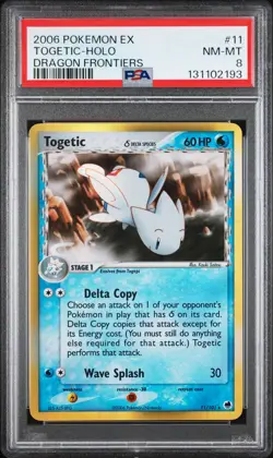 2006 POKEMON EX DRAGON FRONTIERS #11 TOGETIC-HOLO PSA 8 - Image 1