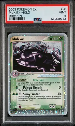 2003 POKEMON EX DRAGON #96 MUK EX-HOLO PSA 9 - Image 1