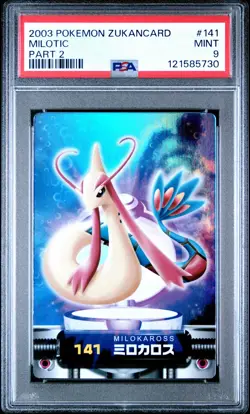 2003 CARDDASS POKEMON ADVANCED GENERATION ZUKANCARD PART 2 #141 MILOTIC PSA 9 - Image 1