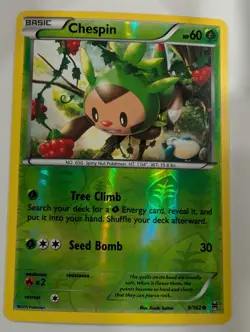 Chespin 9/162 - XY Breakthrough Reverse Pokemon Holo Foil Rare Nice! - Image 1