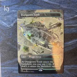 Overgrown Tomb (Borderless) (Galaxy foil) (Unfinity) Magic the Gathering MTG 535 - Image 1