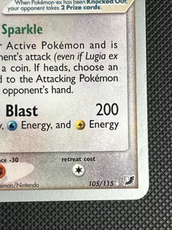 Pokemon TCG Lugia Ex 105/115 2006 World Championships Single LP Non Holo Card - Image 5