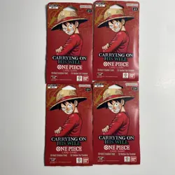 One Piece OP-13 Carrying on His Will Sleeved Booster Packs Lot of 4 Blisters NEW - Image 1