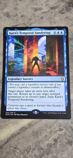 Karn's Temporal Sundering Dominaria Regular Legendary Sorcery Rare MTG NM - Image 1